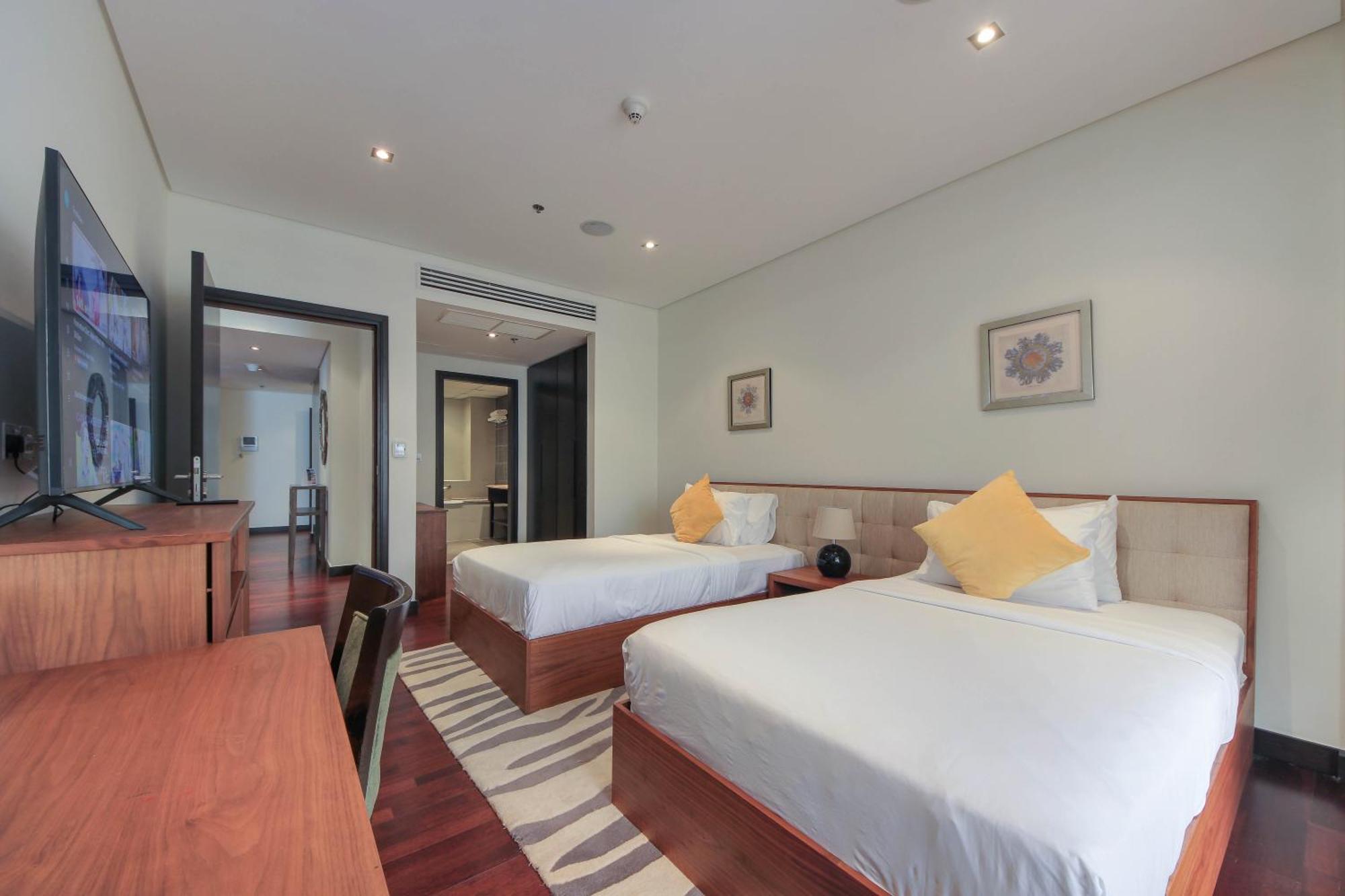 Luxe Getaways Royal Amwaj Palm Jumeirah Resort Apartment Holiday Home Dubai Rom bilde